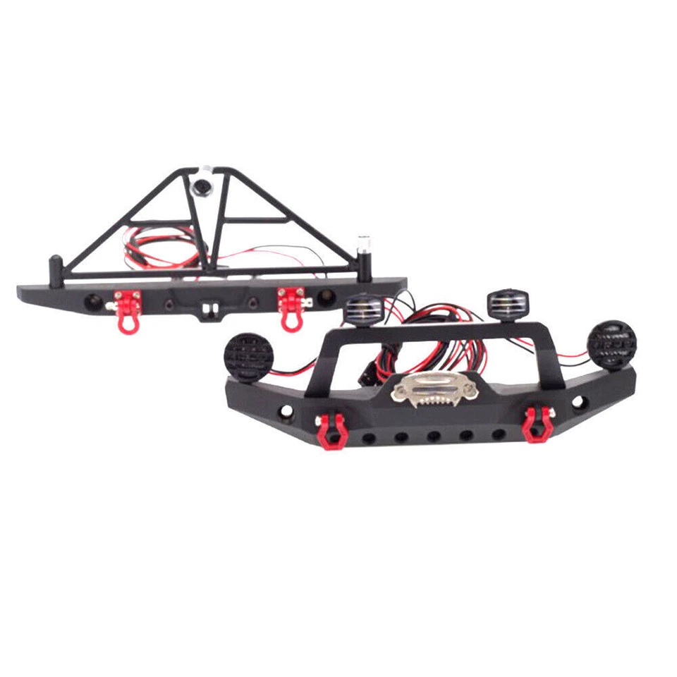 1/10 Metal Front Rear Bumper For TRX4 Axial SCX10 III AX103007 RC Crawler Parts - Image 2 of 4