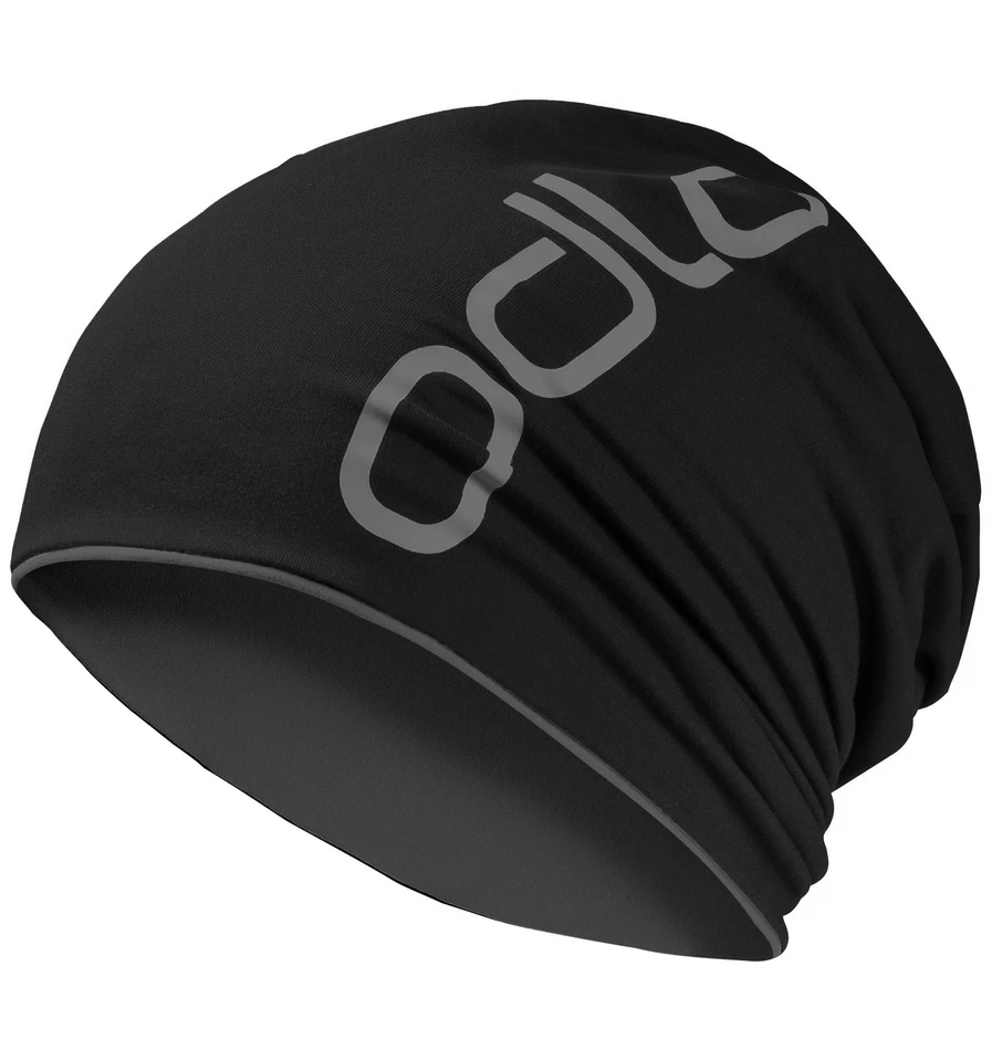 Odlo Reversible Mütze, Funktionsmütze, Beanie, schwarz-grau