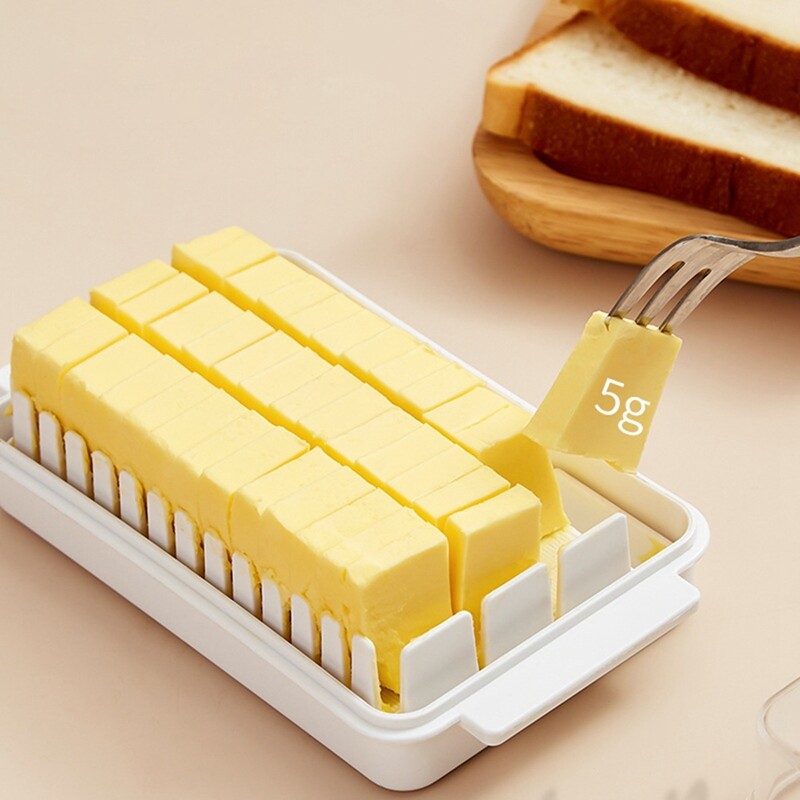 Butter Cutting Storage Box Butter Dish Cutter with Lid Transparent