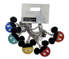 Disney Keychain Set - Mickey Icons with Glove Charms, New