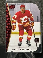 2023-24 Upper Deck Hockey Series 2 Matthew Coronato RED SP Die Cut Rookie Insert