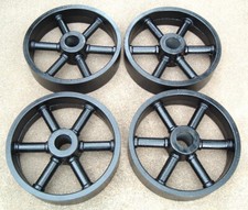 ANTIQUE HIT & MISS GAS ENGINE CAST IRON CART WHEEL SET  11" x 2-3/4" HEAVY DUTY
