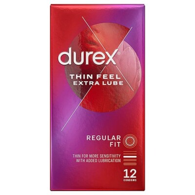 Durex Thin Feel Extra Lubricated 48 Pack 56mm