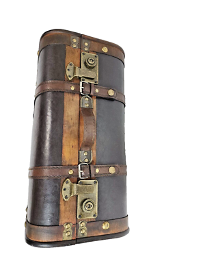 Harry Potter Hogwarts Stationary Leather Wood Luggage Suitcase