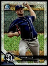 2018 Bowman Mojo BCP99 Logan Allen San Diego Padres Baseball Card