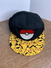 Pokemon Pikachu Size OSFM Youth Snapback Kids Baseball Hat Cap Pokeball