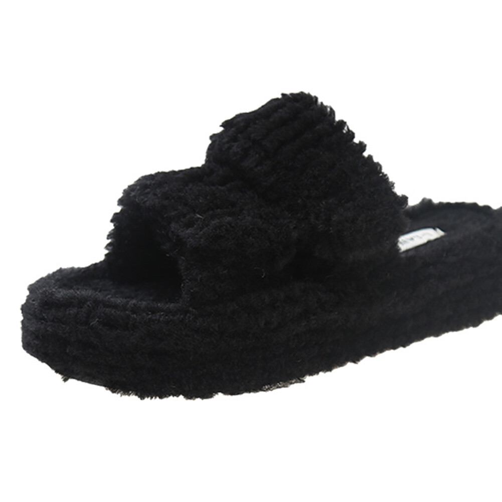APL Women Plush Comfy Slippers Faux Fur Winter Plush Slippers Ho Bedroom Slippers