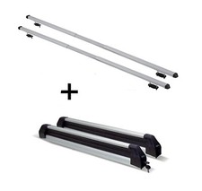 Skiträger Silver Ice+Dachträger RAPID für Chevrolet Lacetti Kombi 5Türer 02-11