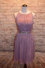 Modcloth Exquisite Difference Dress NWT 10 $150  Adrianna Papell Purple Jeweled
