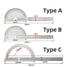 180 Degree Protractor Metal Angle Finder Goniometer AngleRuler Woodworking Tools