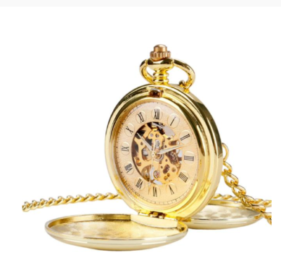 Montre a Gousset Chaine Poche Retro Luxe Mécanique Homme Femme