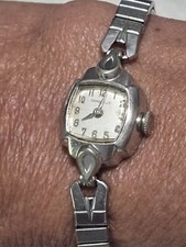 Caravelle Women's Watch Vintage Silver Tone Mechanical Manual Wind Seven Jewels 