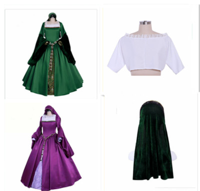 Victorian Queen Elizabeth Tudor Period Gothic Faire Tudor dress cosplay costume@