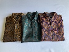 Barry Wang Paisley Men Shirts Size M Long Sleeve You pick 