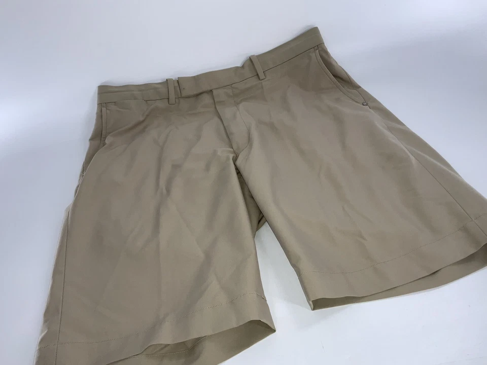 RLX Ralph Lauren Golf Shorts Sz 34 Beige Poly Flat Front Mint YGI E3-199 - Image 2 of 4