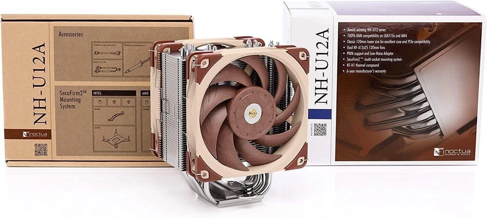 Noctua NH-U12A, Premium CPU Cooler w/ High-Performance Quiet NF-A12x25 PWM Fans - Image 4 of 4