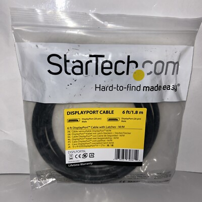 StarTech.com DISPLPORT6L 6ft Displayport Cable Black