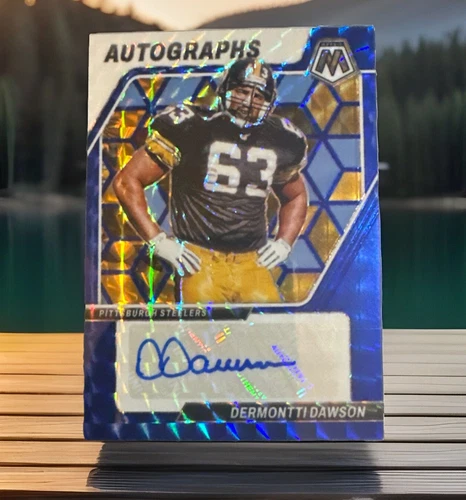 2024 Panini Mosaic - Autographs Mosaic Blue Prizm #AM-DDN Dermontti Dawson /99 (AU)