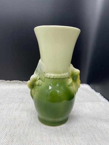 Vintage Royal Copley Green floral Vase - Picture 3 of 10