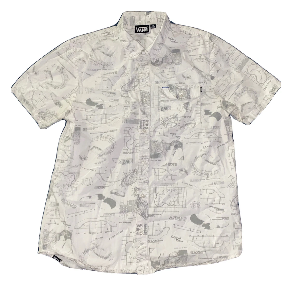 Vans short sleeve button best sale up