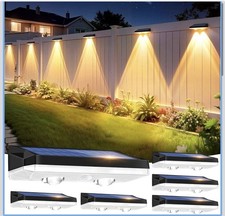 Solar Fence Lights, 6pcs Solar Lights Outdoor Garden Waterproof IP65,11 Colors