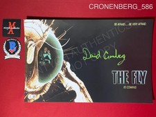 David Cronenberg autographed signed The Fly 11x17 photo Beckett COA horror