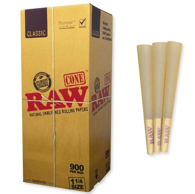 RAW Classic 1 1/4 Cones | Bulk Box | 900 Cones