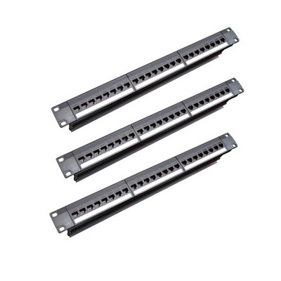 3X 19--1U-Schrank-Rack-Durchgang, 24-Port-CAT6-Patchpanel, RJ45-Kontakt2095