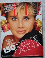French Elle Dec.1986 Cover Catherine Ahnell By Oliviero Toscani 