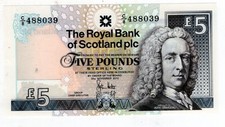 SCOTLAND 5 POUNDS 2010  P 352. UNC CONDITION. 6RW 19FEB