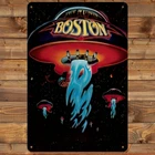 2D  Boston Vintage Band Music Poster Retro 80s Tin Metal Signs Home Décor 8x12