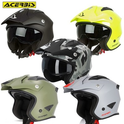 HELM ACERBIS JET AIR STREET URBAN MIT VISIER FÜR MOTORRAD SCOOTER TRIAL QUAD