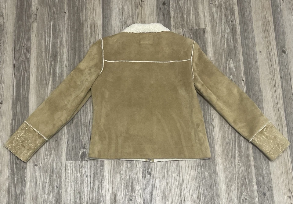 Ralph Lauren Vintage Brown Floral Quilted 80's Faux Suede Jacket Women’s Size M - Изображение 4 из 4