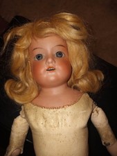 Antique Kestner German  Leather 15" Doll  Jointed Bisque Arms Not complete  (59)