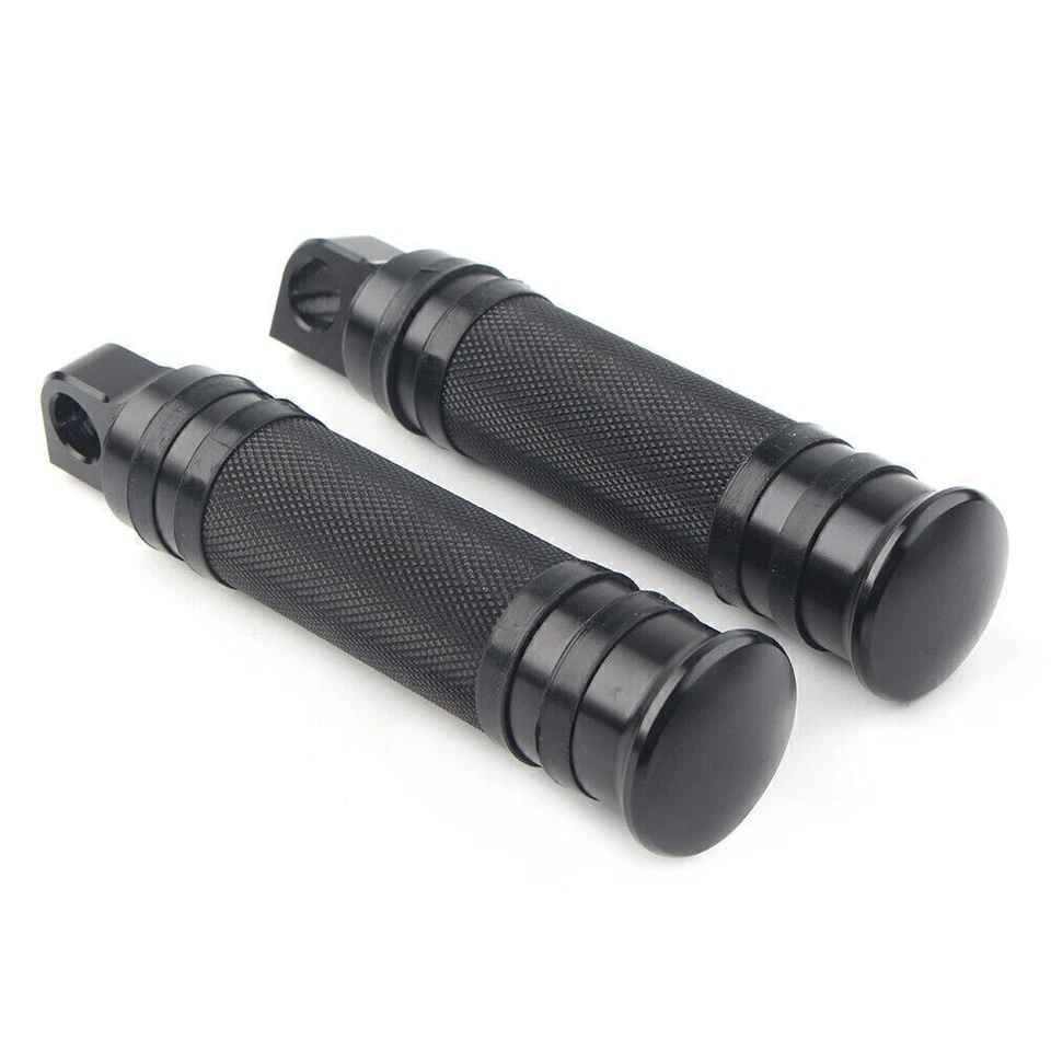 Soportes de estriba estilo montaje macho CNC aptos para Harley Cross Bones Electra Glide negro Foto 4 de 4