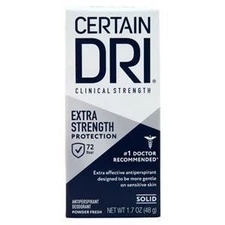 Certain DRI Antiperspirant Deodorant - Solid Extra Strength - Powder Fresh