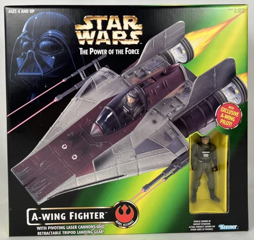 Star Wars Power of the Force A-Wing Fighter Kenner 12" Action Figure 1997 New