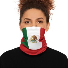 Mexican Flag Neck Gaiter, Mexico Flag Face Covering - World Cup 2026