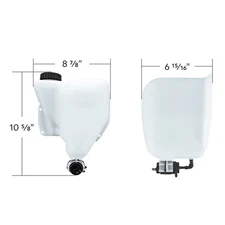 United Pacific 25003 Washer Fluid Reservoir for 1989-2007 Peterbilt 379 – 1 Unit