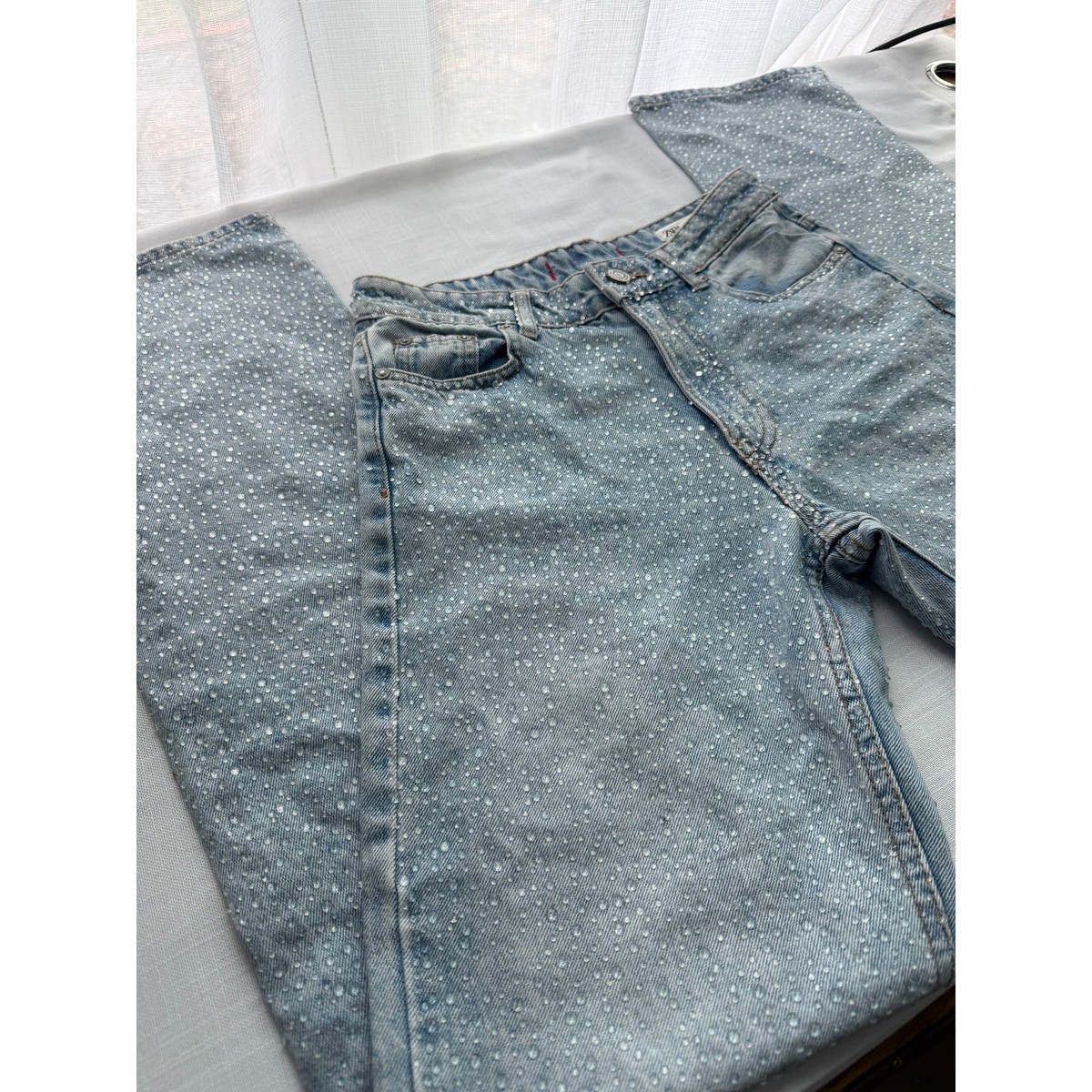 ZARA Jewel Jeans - Light wash size 0 View 3