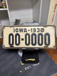 1938 Iowa License Plate In Original Condition ￼