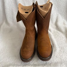Rocky Mens 8.5M Packer Boots Brown Leather Lace Up Western Cowboy Work VTG 2843 ROCKY Western Men main image 4