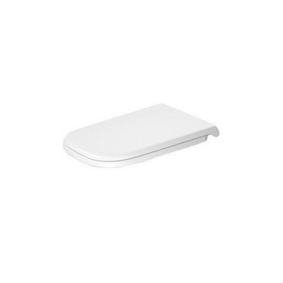 Duravit DU WC-Sitz D-Code ohne SoftClose Scharni ere edelstahl, lang, weiß DU