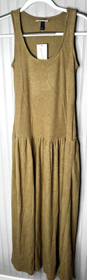 Universal Thread Dress Womens Small Brown Ribbed Knit Maxi Sleeveless Tank New