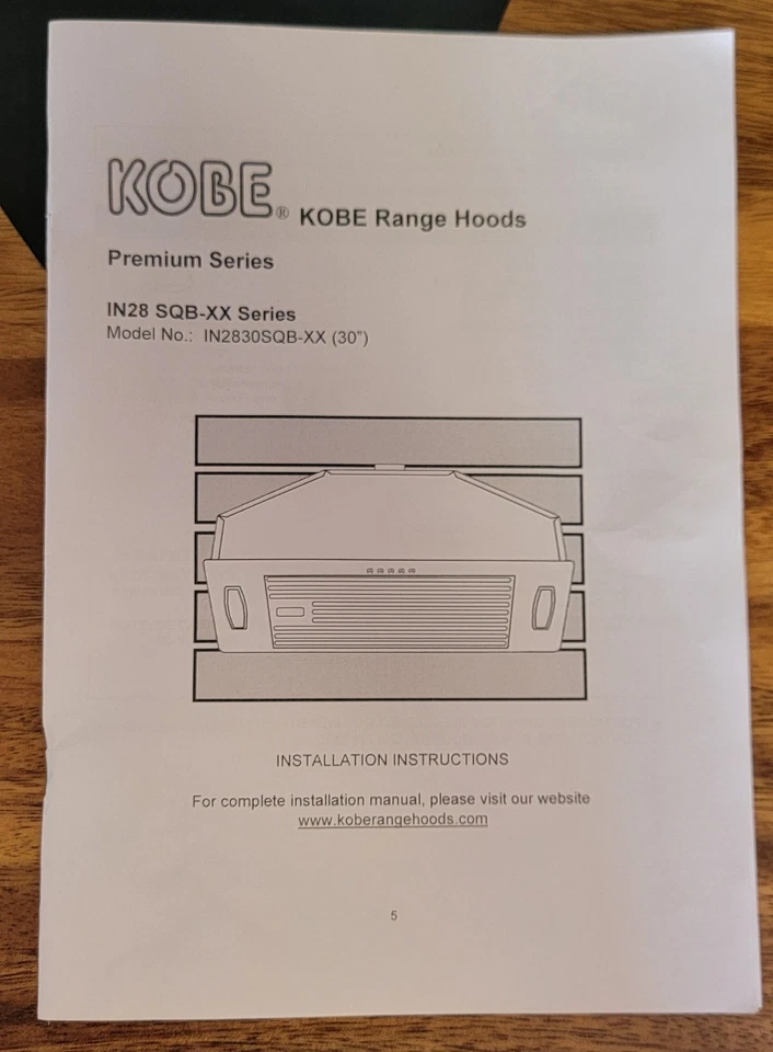 NUEVO Inserto de ventilador de escape de placa inferior de 30" serie Premium KOBE Foto 4 de 4