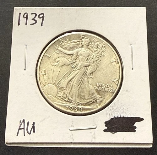 1939 Walking Liberty Silver Half Dollar – Business Strike AU Circulated Coin