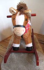 Red Shed Toddler Toy Rocking Horse Plush Pony w/Sounds, Moving Mouth