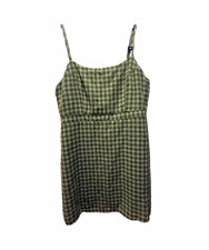 Urban Outfitters Women’s Green Plaid Camisole Dress Scoop Neck Sleeveless L