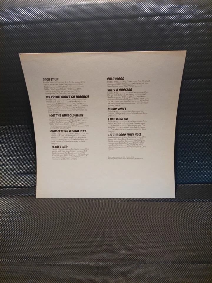 FREDDIE KING BURGLAR UK 1974 Nr. 2394140 Lp Sleeve/VINYL =NM - Bild 4 von 4