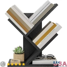 Multifunctional Tree Bookshelf Organizer 3 Tier Small Space Desk Storage New